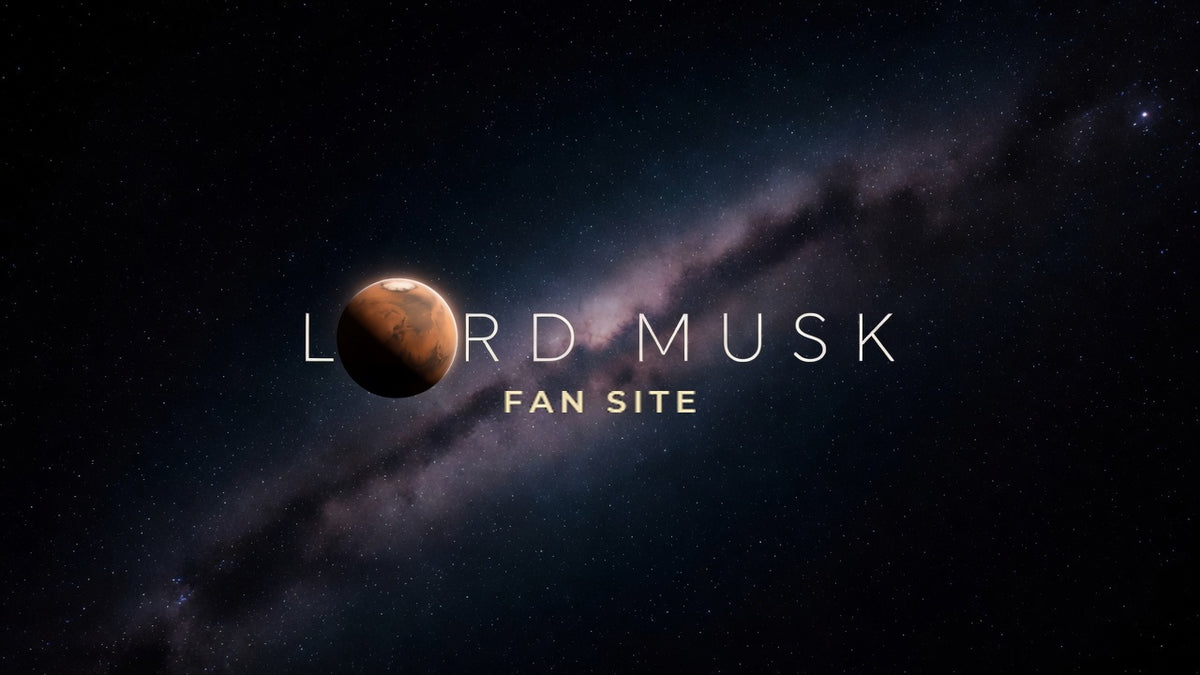 LORD MUSK lockup, FAN SITE under