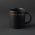 LORD MUSK mug, one-line lockup, Mars in the O