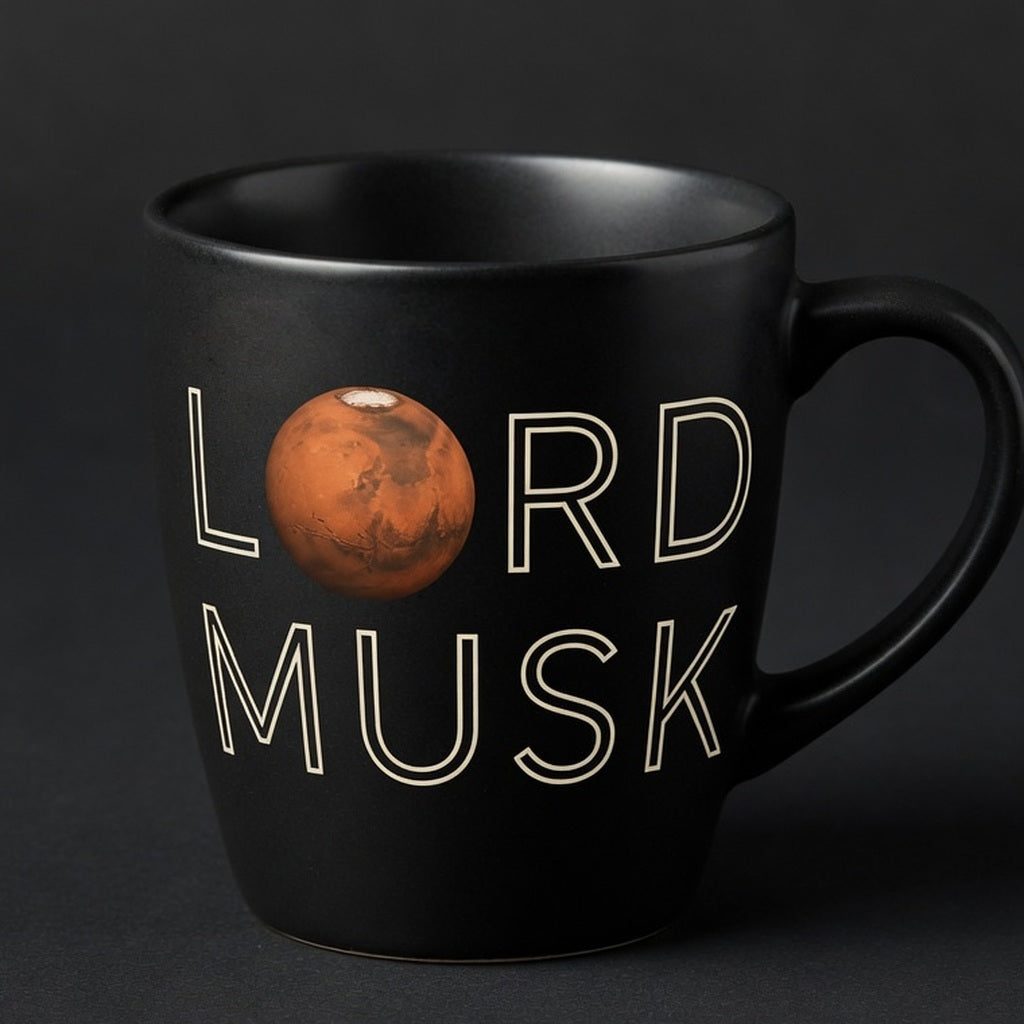 LORD MUSK stacked mug detail
