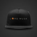 LORD MUSK snapback, larger one-line front mark